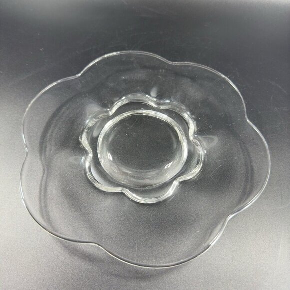 Vintage Duncan Miller Canterbury Pattern Elegant Glass Clear Dish Plate Set 3 - Picture 6 of 8